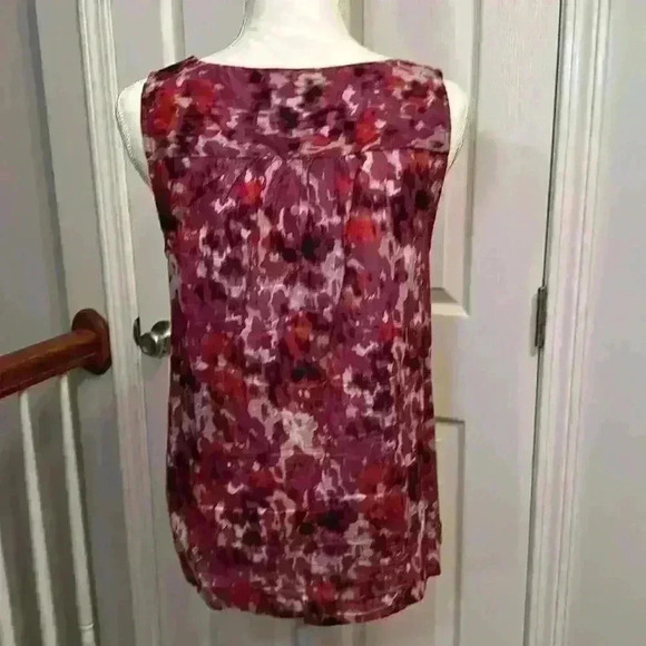 Ann Taylor Loft Sleeveless Tank Purple, Pink & White Women’s Size M 100% Cotton - Picture 3 of 13